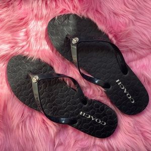 Coach Navy Blue Abigail Sandals